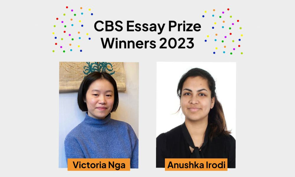 victoria and anushka - CBS Essay Prize Winners 2023